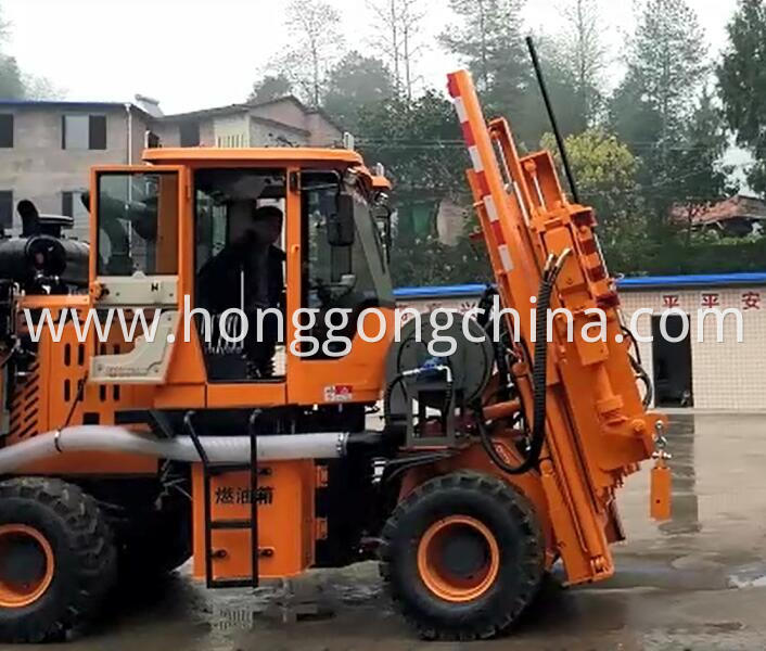 Drill Rod Guardrail Pile Driver